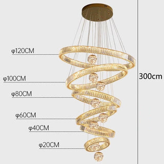 Chloe - Crystal Round Tiered Gold Ceiling Chandelier
