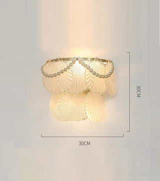 Kristy - Glass Feather Round White Glass Gold Frame Ceiling Light Chandelier