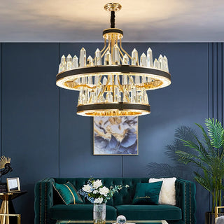 Stellara - Ice Crystal Luxury Round Hanging Lamp