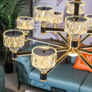 Nagina - Modern Gold Crystal Round Ceiling Chandelier