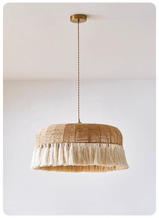 Ivonne - Hemp Rope Hand-Knitted Round Tassel Ceiling Light