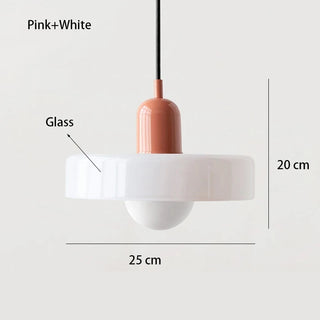 Rafal - Modern Retro Bauhus Glass Hanging Round Pendant Ceiling Light