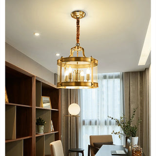 Enrica - Modern Golden Glass Pendant Chandelier
