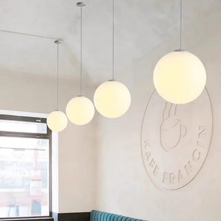 Caen - Nordic Minimalist Milky White Spherical Pebble Pendant Lamp
