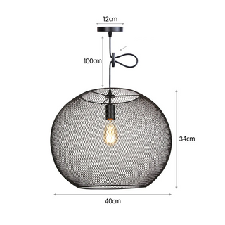 Cathrine Series - Rural Retro Tavern Iron Art Single Head Mesh Cover Pendant Lights