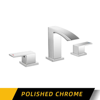 Melodee - Modern Dual Handle Brass Waterfall Basin Mixer Tap