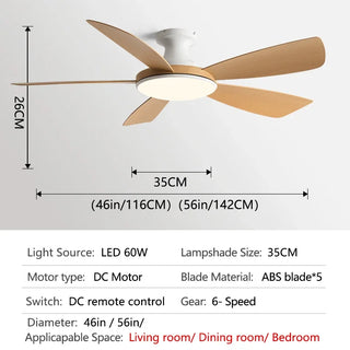 Zelina - Nordic Light Ceiling Fan Remote Control