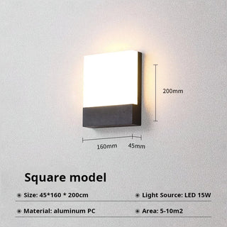 Browin - Modern Outdoor Square LED Light Box Wall Light