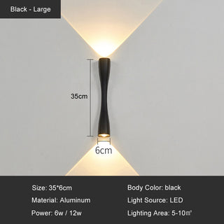 Griffy - Outdoor LED Up/Down Modern Curved Wall Light