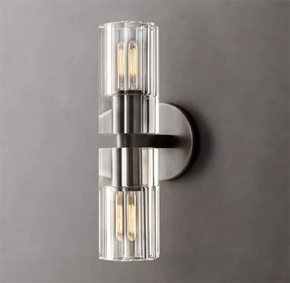 Neriah - Modern Linear Glass Cylindrical Up Down Wall Light