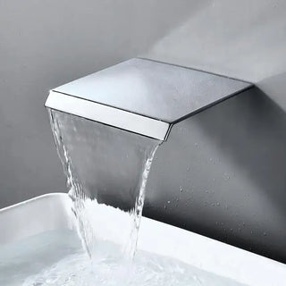 Karisa - Modern Waterfall Wall Mounted Single Lever Basin Tap Set