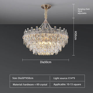 Katie - Modern K9 Crystal LED Chandelier
