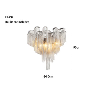 Maya - Modern Round Tiered Tassel Chain Ceiling Light Chandelier