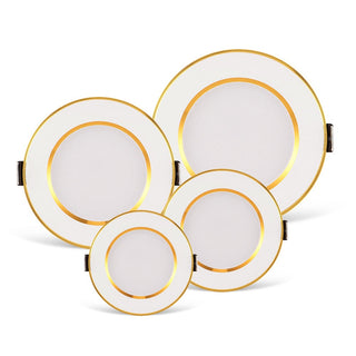 Dover - Modern Round White/Gold Ceiling Spotlight Downlight