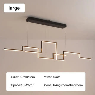 Genom - Long Thin Modern Hanging LED Chandelier