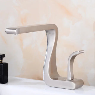 Karas - Modern Curved Single Lever Basin Mixer Tap
