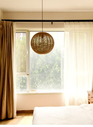 Cheryl  - Handmade Fabric Round Ball Pendant Ceiling Lamp