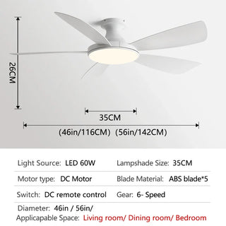 Zelina - Nordic Light Ceiling Fan Remote Control