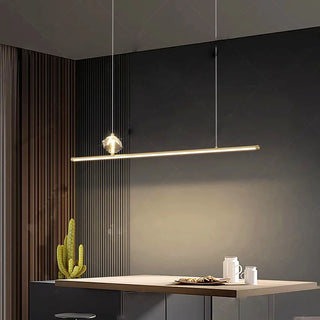 Minore - Minimalist Thin Beam Crystal Hanging Pendant Ceiling Light