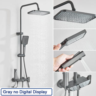 Erika - Modern Wall Mounted Stainless Steel Shower Set Multi Function Dual Head