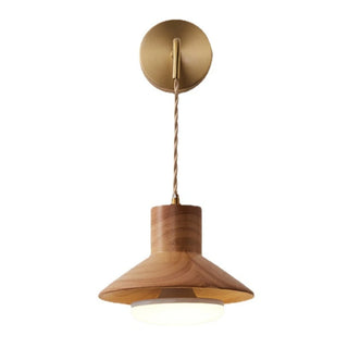 Oran - Wood Cone Adjustable Cord Pendant Ceiling Light