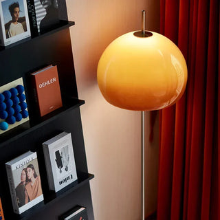 Orienne - Gradient Orange Glass Mushroom Floor Lamp
