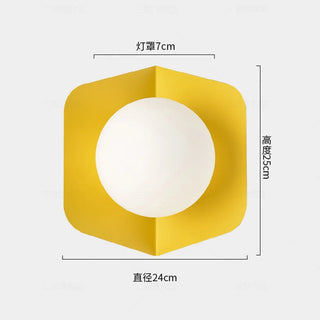 Kimberly - Modern Nordic Coloured Body Milk White Shade LED Wall Light