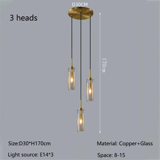 Rome - Cracked Glass Pendant Ceiling Chandelier