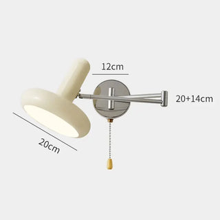Schwart - Retractable Pull-Switch Modern White Wall Light