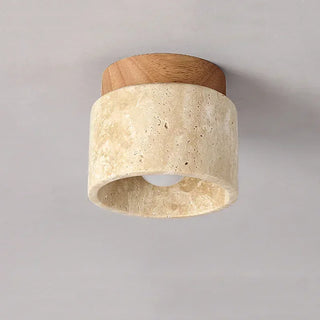 Algiers - Marble Stone Wood Ceiling/Wall Light