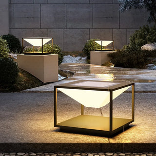 Meg - Solar Waterproof Square Light Dripping LED Outdoor Post Lights