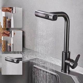 Cathrine - Pull Out Rotatable Waterfall Stream Sprayer Single Handle Kitchen Tap