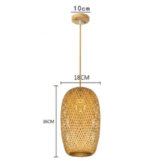 Horten - Natural Handwoven Bamboo Lantern Light Pendant