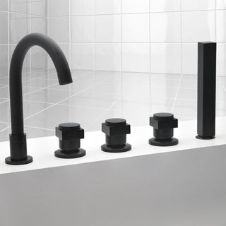 Tymon - Modern Waterfall 5 Piece Bathtub Tap and Shower Set