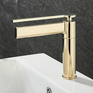 Barak - Thin Single Lever Deck Mounted Basin Mixer Tap