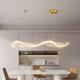 Torpeed - Modern LED Wave Gold Ceiling Light Chandelier