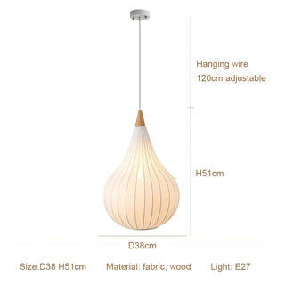 Jasmine - Wabi Sabi Style Fabric Chandelier Pendant Lights