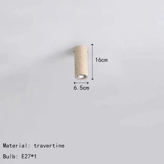 Jaén - Natural Stone Cylindrical Ceiling Light