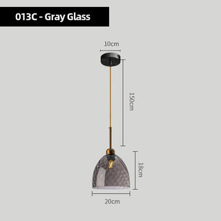 Emerald - Modern Textured Coloured Glass Hanging Pendant Ceiling Light