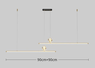 Minore - Minimalist Thin Beam Crystal Hanging Pendant Ceiling Light