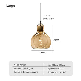 Mbale - Glass Double Shade Hanging Round Pendant Light