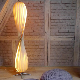 Sylvian - Wooden Curved Shade Floor Lamp