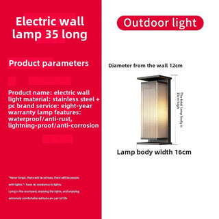 Rhosyn - Modern Simple Outdoor Waterproof Solar Wall Lights