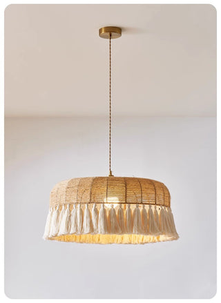 Ivonne - Hemp Rope Hand-Knitted Round Tassel Ceiling Light