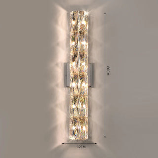Rosalyn - Modern Luxury Crystal Patterned Glass Up Down Wall Light