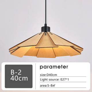 Cornell - Creative Pastoral Wooden Ceiling  Pendant