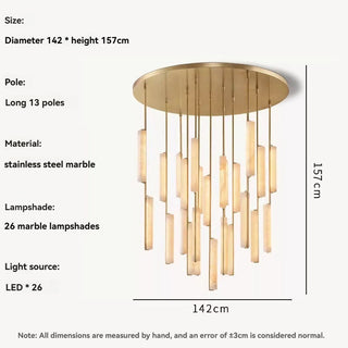Fiorella - Modern Minimalist Marble Hanging Chandelier