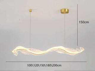 Torpeed - Modern LED Wave Gold Ceiling Light Chandelier