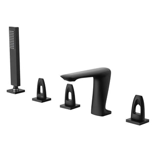 Narine - Modern 5 Piece Bathtub Tap Set with Pull Out Shower Spray