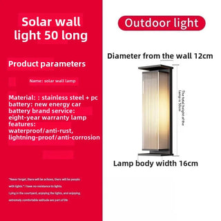 Rhosyn - Modern Simple Outdoor Waterproof Solar Wall Lights